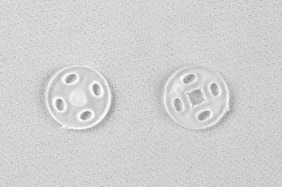 Кнопки пришивные пластиковые 10 мм, блистер 24шт, цв.-прозрачные - купить в Копейске. Цена: 48.41 руб.