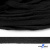 Шнур плетеный d-8 мм плоский, 70% хлопок 30% полиэстер, уп.85+/-1 м, цв.- чёрный - купить в Копейске. Цена: 735 руб.