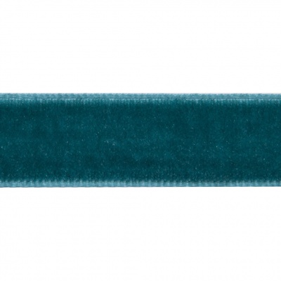 Лента бархатная нейлон, шир.12 мм, (упак. 45,7м), цв.65-изумруд - купить в Копейске. Цена: 392 руб.