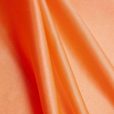 Поли креп-сатин 16-1543, 120 гр/м2, шир.150см, цвет персик - купить в Копейске. Цена 155.57 руб.