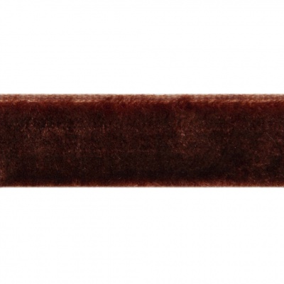 Лента бархатная нейлон, шир.12 мм, (упак. 45,7м), цв.120-шоколад - купить в Копейске. Цена: 396 руб.