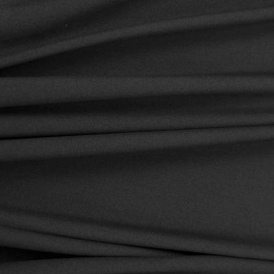 Костюмная ткань с вискозой "Рошель", 250 гр/м2, шир.150см, цвет чёрный - купить в Копейске. Цена 438.12 руб.